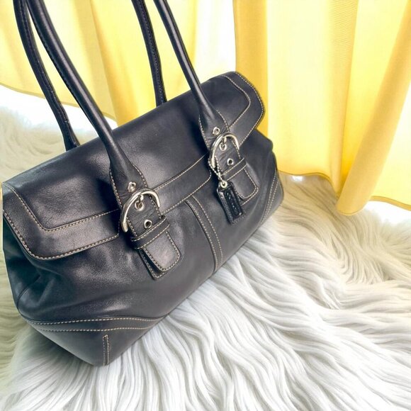 Coach Vintage Soho Flap Satchel black - Picture 8 of 11